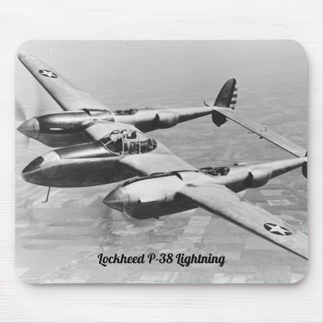 Lockheed P-38 Lightning Aircraft Mousepad (Vorne)
