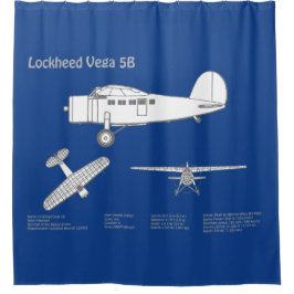 Lockheed Vega 5B - Flugzeugpläne ABD Duschvorhang