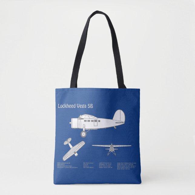 Lockheed Vega 5B - Flugzeugpläne ABD Tasche (Vorderseite)