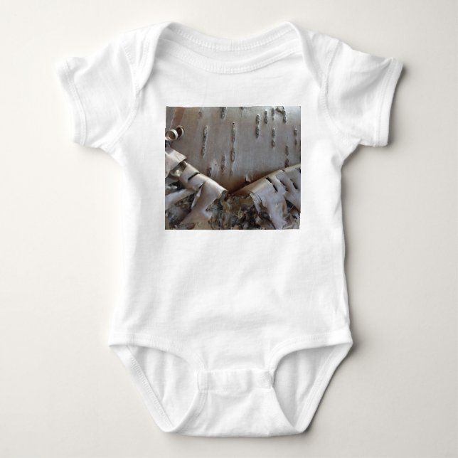 Lockige Birkenrinde Rustikal Baby Strampler (Vorderseite)