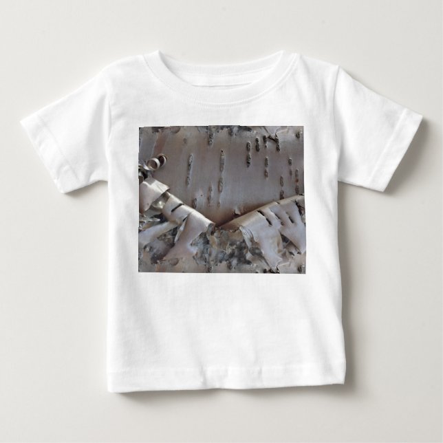 Lockige Birkenrinde Rustikal Baby T-shirt (Vorderseite)