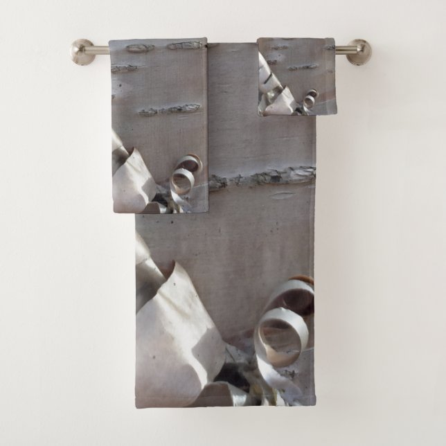 Lockige Birkenrinde Rustikal  Badhandtuch Set (Insitu)