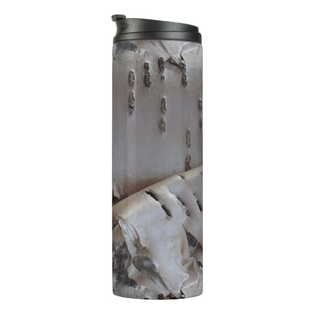 Lockige Birkenrinde Rustikal Thermosbecher (Nach rechts gedreht)