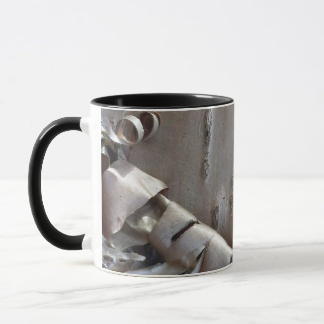 Lockige Birkenrinden Baum Rustikal Tasse (Links)
