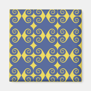 Lockiges Diamantmuster Magnet