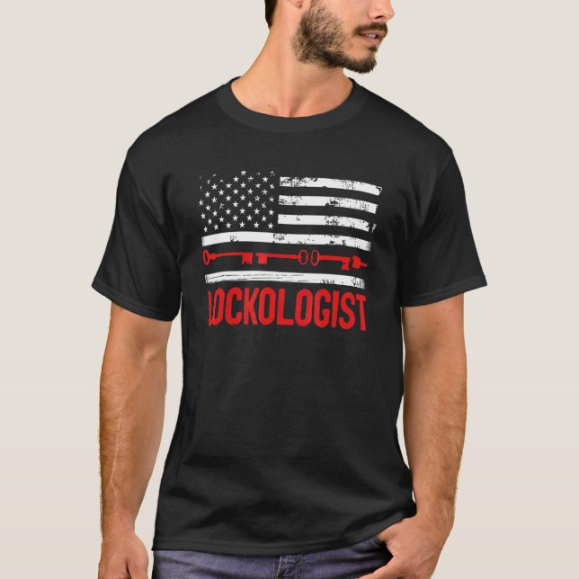 Lockologin Locksmith Profession Lock Lock T-Shirt (Vorderseite)