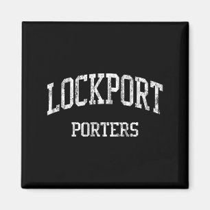 Lockport High School HS Lockport IL Vintage-Sporta Magnet