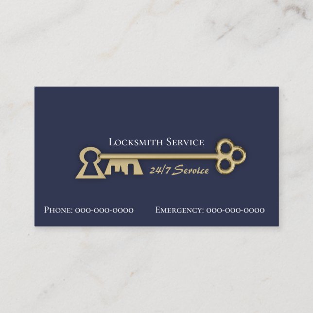 Locksmith Business Card Visitenkarte (Vorderseite)