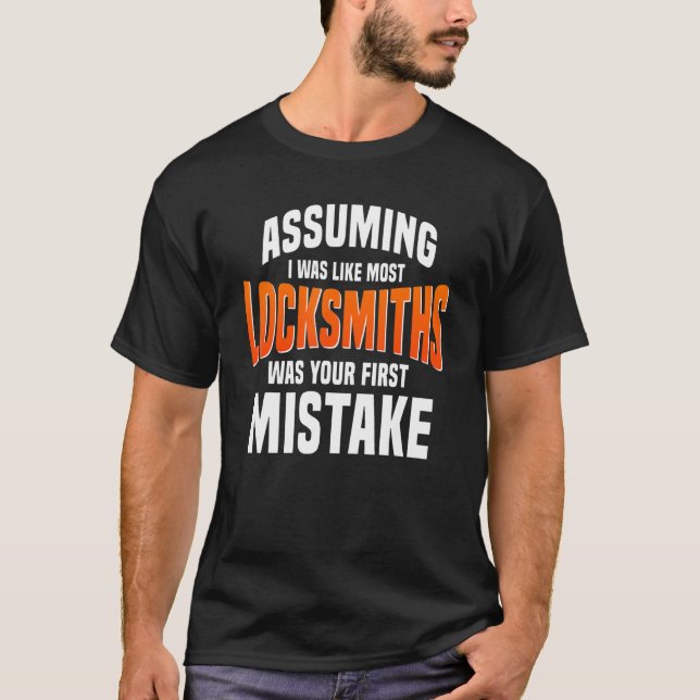 Locksmith Key Maker Locksmithing Lock Picker Techn T-Shirt (Vorderseite)