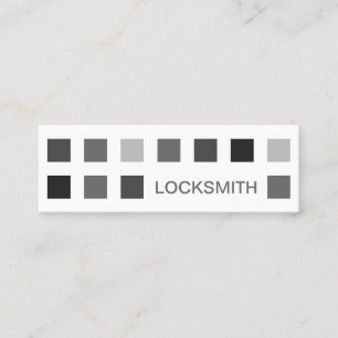 LOCKSMITH (Mod-Quadrate) Mini Visitenkarte