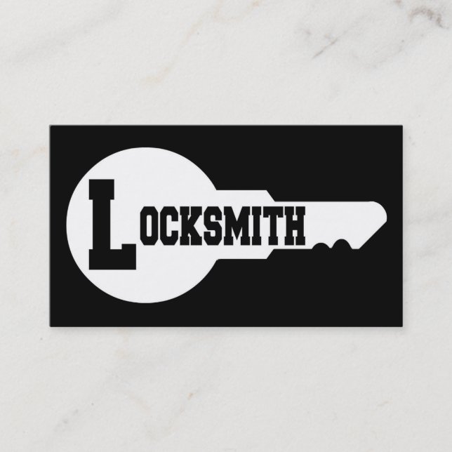 Locksmith Word Business Card Visitenkarte (Vorderseite)