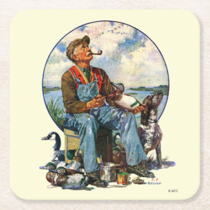 Lockvögel Rechteckiger Pappuntersetzer