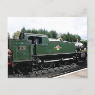 Loco 4160 am Bahnhof Bishops Lydeard, Somerset Postkarte