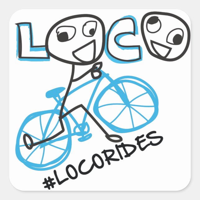 LOCORides-Aufkleber Quadratischer Aufkleber (Vorderseite)