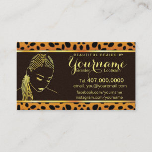 Loctician Haar-Flechtmaschinen-Salon-Visitenkarte Visitenkarte