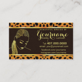 Loctician Hair Braider Salon Business Card Visitenkarte