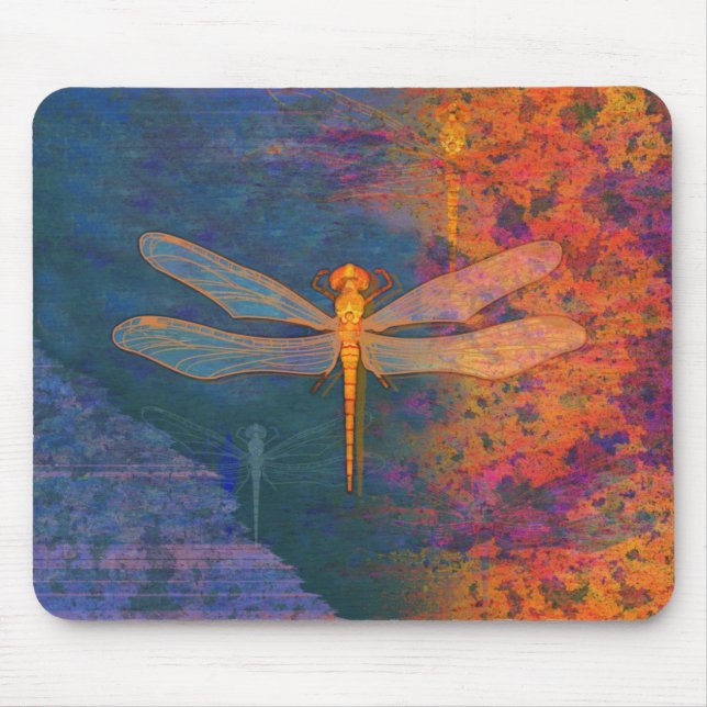 Lodernde Libelle Mousepad (Vorne)