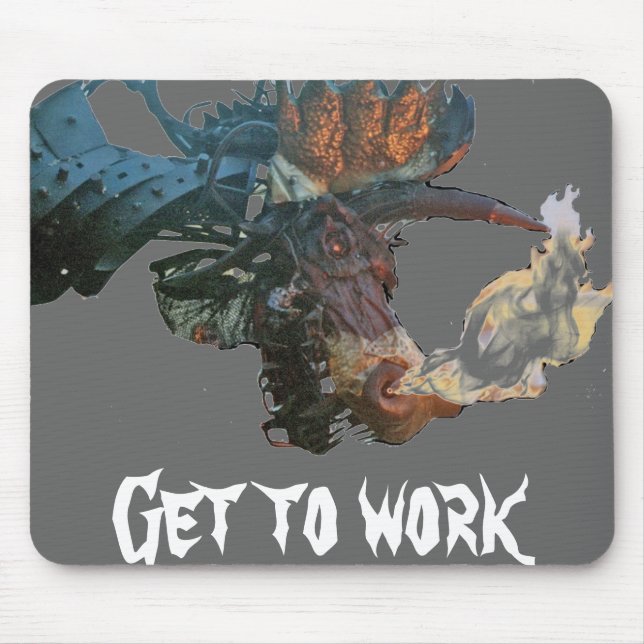 lodernder Drache, erhalten zu arbeiten Mousepad (Vorne)