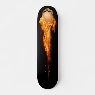 Lodernder Schädel Skateboard
