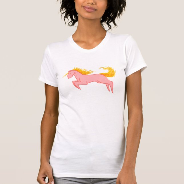 Loderndes Einhorn T-Shirt (Vorderseite)