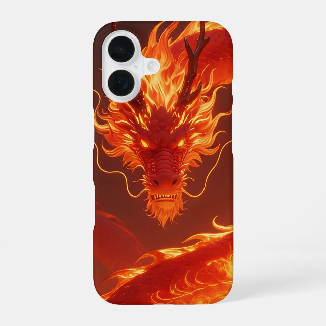 Loderndes Feuerdrache | Mythischer Flammendrache F iPhone 16 Hülle (Rückseite)