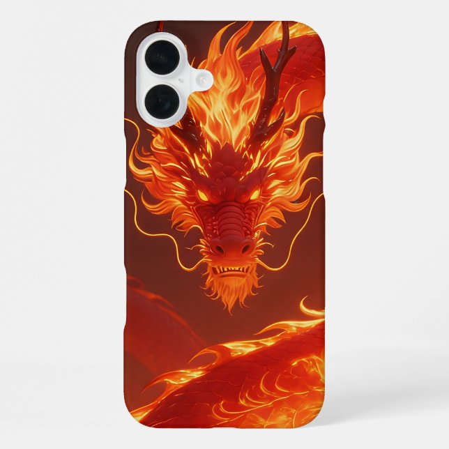 Loderndes Feuerdrache | Mythischer Flammendrache F iPhone 16 Plus Hülle (Rückseite)