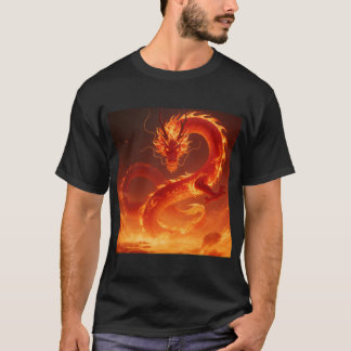 Loderndes Feuerdrache | Mythischer Flammendrache F T-Shirt