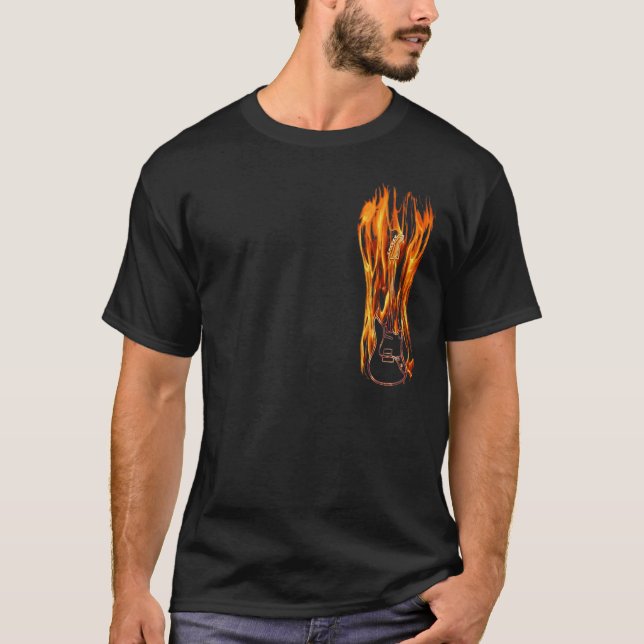 Loderndes Gitarren-Shirt T-Shirt (Vorderseite)