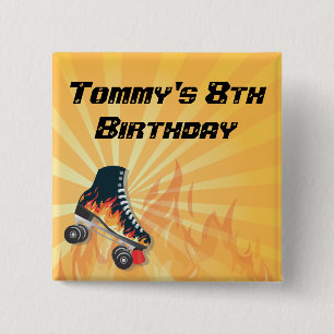 Loderndes Rollen-Skaten-Button Button