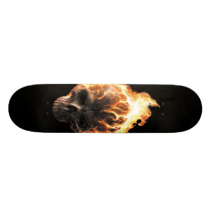 Loderndes Schädel-Skateboard Skateboard