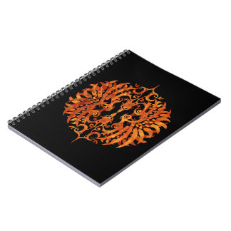 Loderndes Stammes- Phoenix Notizblock