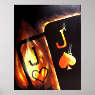 Loderndes Taschen-Jack-Poker-Plakat durch Teo Poster