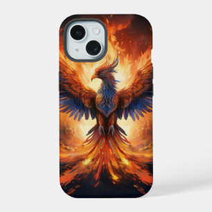Loderne Flammen: Epischer Adler in Flammen Handyhü iPhone 15 Hülle