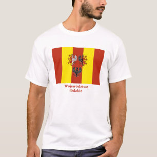 Łódzkie - Lodz-Flagge mit Namen T-Shirt