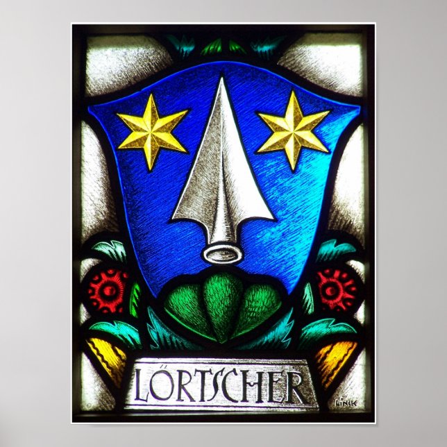 Loertscher Familienwappen Poster (Vorne)