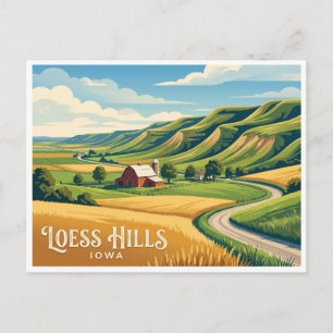 Loess Hills Pisgah Iowa Postkarte