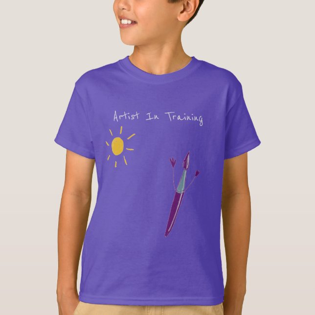 L'oeuvre de votre enfant sur T-shirt (Devant)