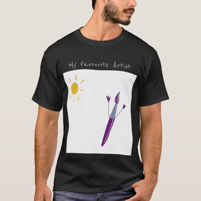 L'oeuvre de votre enfant sur T-shirt (Devant)
