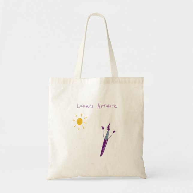 L'oeuvre d'un enfant sur un Sac fourre-tout (Devant)