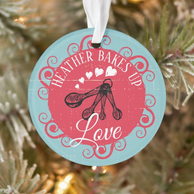 Löffel backen personalisiert Weihnachten Ornament (Baum)