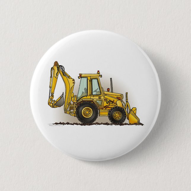 Löffelbagger-Knopf-Button Button (Vorderseite)