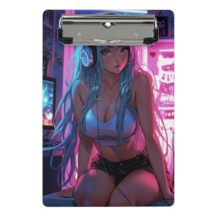 Lofi Gamer Girl   Chill Anime Aesthetic Mini Klemmbrett