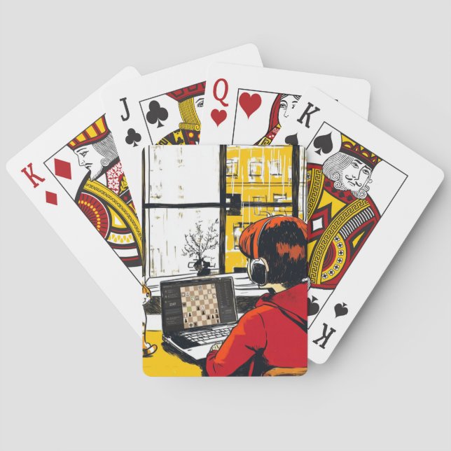 Lofi Schach Art Spielkarten (Rückseite)