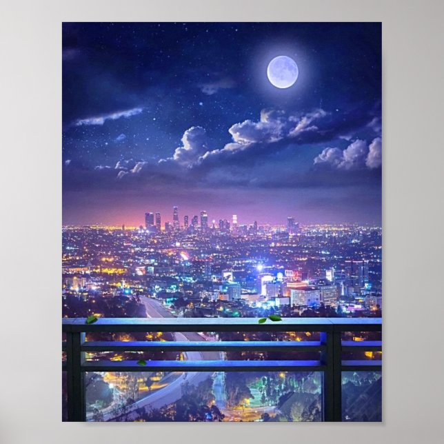 Lofi Stadt Poster (Vorne)