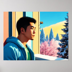 Lofi Winter Holiday Hunk 03 Poster