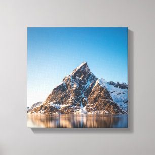 Lofoten Berglandschaft Foto Leinwanddruck