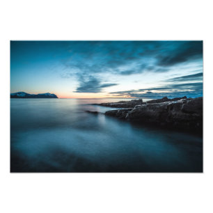 Lofoten Blue Hour Seascape Fotodruck