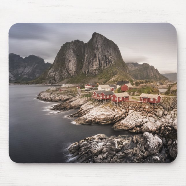 Lofoten Fischerdorf Hamnoya Mousepad (Vorne)