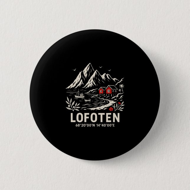Lofoten Insel Norwegen Strandurlaub  Button (Vorderseite)