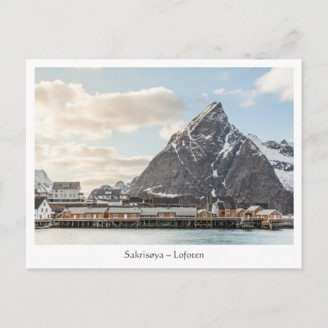 Lofoten-Inseln Fischerdorf Postkarte (Vorderseite)